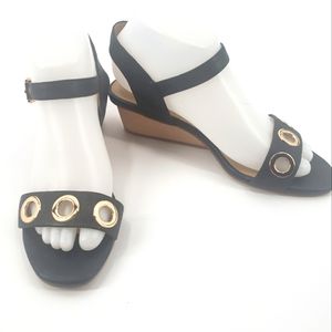 Vaneli Carley black wedge sandal, EUC sz 7